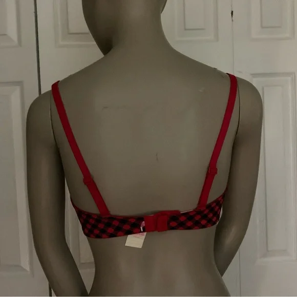 Victoria's Secret PINK Bra 34D Wear Everywhere Push-Up Plaid with Logo - Picture 7 of 16